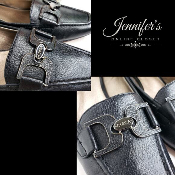 Joan & David Circe Black Leather Pumps Size 6.5M - Picture 8 of 10